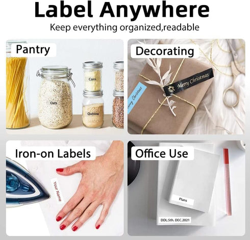 Phomemo P12 3 Label Maker Machine with Tape, Small Bluetooth Label Makers with with Tapes Ribbon Printer Machine