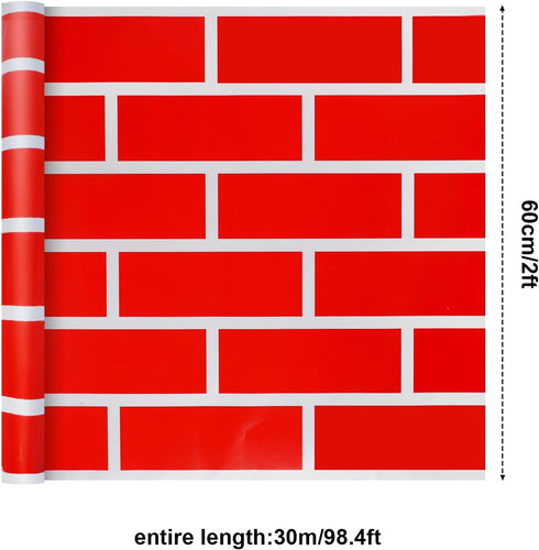 Tenceur Bulletin Board Paper Roll 24 Inch x 100ft, Fade Resistant for Classroom Decor (Red Brick)