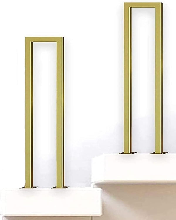 PAUANI M/U-Shaped Iron Stair Handrail Railing - 40-100cm Gold Retro Non-Slip Hand Rails,