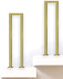 PAUANI M/U-Shaped Iron Stair Handrail Railing - 40-100cm Gold Retro Non-Slip Hand Rails,