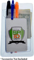 Heavy Duty Pocket Protector with Vertical ID Badge Holder by Specialist ID - Clear Plastic Organizer for Pens, Tools