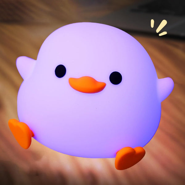Duck Night Light for Kids, 7 Colors Cute Duck Bedside Lamp for