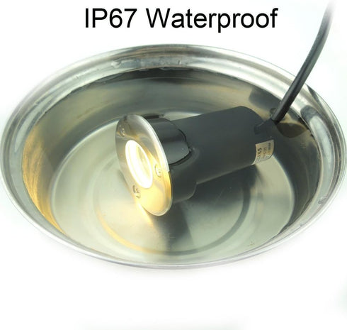 3W 12V 24V 4 Pack) QUANS Watt DC AC Low Voltage in Ground Well Outdoor LED Light, in-Ground Landscape Lighting