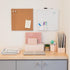 U Brands 14” x 14” Frameless Square Cork Bulletin Board, Natural with Push Pins, 1 Count