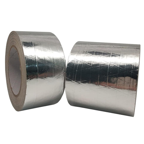 Fiber-Glass Aluminum Foil Tape: Reinforced Self-Adhesive Heat Reflective Tape, 3.15" x 82' Roll