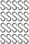 S Hook - Marine Grade 316 Stainless Steel, 1.56" Long, 5/32" Thick Metal Hook for Hanging and Utility Use (20)