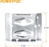 4PK (71428) POWERTEC Surface Mount Corner Brackets w/Mounting Hardware, Corner Braces for Desk Legs/Coffee Table/Dining