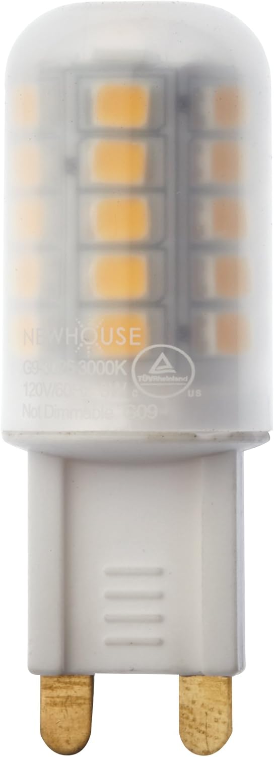 Newhouse Lighting G9 LED Bulb, Halogen Replacement Lights, 3W (25W Equivalent), 260 Lumens, 3000K