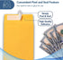 MOS #7 Coin Envelopes - 3-1/2" x 6-1/2" Gold Self-Seal Coin Envelopes #7 (550 Count) for Budgeting and Savings
