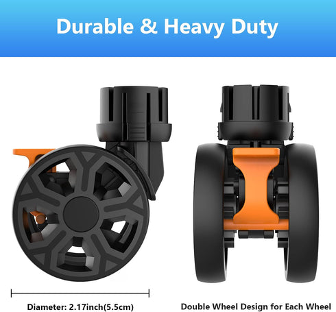 BY06 BY06S BY06C BY10 BY10WX Crate(Black-2PCS) FELICON SELORSS Heavy Duty Rotation Swivel Wheels for Folding Utility