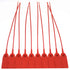 Middle Duty Security Plastic Seal with Metal Insert - 11 Inch Length, Numbered, Red Color, Package of 100