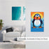 HTSAHKV 3 5 Inch Funny Penguin Wall Plate Light Switch Cover Single Gang Outlet Faceplate Print Plate Cover X