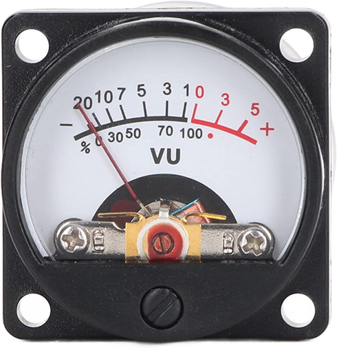 VU Meter Panel Kit 2PCS, VU Meter Warm Back Light Recording Audio Level Amp with Driver Board