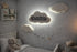UkrWood Accessories Personalized Cloud Wall Lamp for Baby Nursery, Battery-Operated Hanging Night Lights for Bedroom