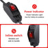 Newdeli Extension Cord with Switch On/Off, 2 Foot Black Short Outdoor Extension Cord, 14AWG