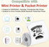 6 57mm 30mm, 6 Packs Color Mini Printer Sticker Thermal Printer with Rolls of PaperCan be Used to Print Photos