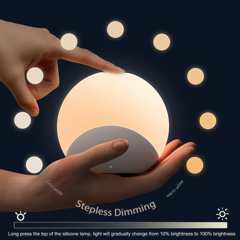Dimming Lamp,7 Dimmable Light,30 IYT Night Light for Baby,Kids Egg Light Stepless Touch Night Colors Eye Friendly