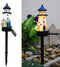YZYOE Solar Blue and White Small Lighthouse Atmosphere Lights, Garden and Courtyard Decoration