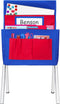 Godery Chairback Buddy Pocket Chart, Storage Canvas Seatback Organizer for Home, Classroom, Red