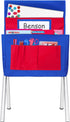 Godery Chairback Buddy Pocket Chart, Storage Canvas Seatback Organizer for Home, Classroom, Red