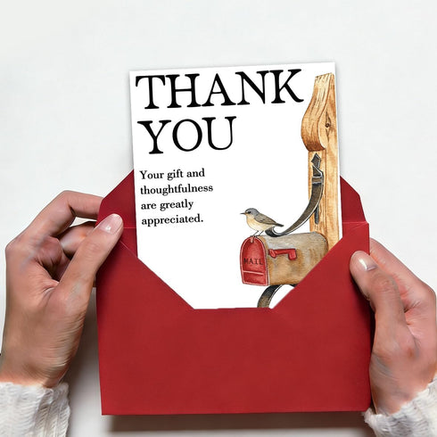 ATTLVV Gift Thank You Card, Thank You Card for Gift, Appreciation Card with Red Envelope and Gold Seal Sticker