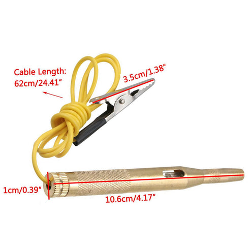 GUEDKIKL 1Pcs 6V12V24V GUDEKIKL Circuit Test Light Automotive, Car Circuit Repair Test Pen, Car Voltage Test Copper