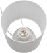 LT1171-OFF 13.78" Simple Designs Chic Glow Marble Inspired Concrete Table Lamp with Fabric Shade, for Bedroom, Office
