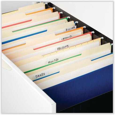 Universal UNV13420 Deluxe Reinforced Top Tab Folders with Fasteners, 1/3 Cut Tab, Manila (50/Box)