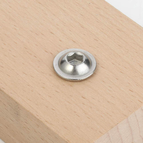MewuDecor M4-0.7 x 8mm Flanged Button Head Socket Cap Screws, Stainless Steel 18-8, 50 PCS