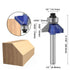 Yakamoz Industrial Grade 4Pcs Router Bit Set, 1/4 Inch Shank 45 Degree Chamfer with Top Bearing for Woodworking