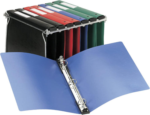 Avery Hanging Storage 3 Ring Binder - 1 Inch Round Rings, 1 Red Binder (14803)