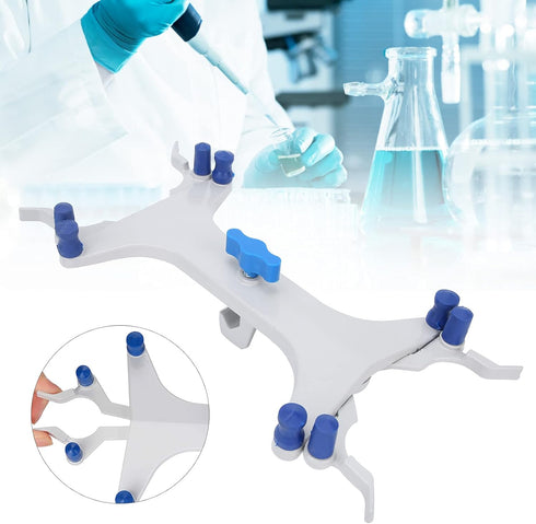 Aluminum Burette Clamp Accessory, Dual Burette Clip Holder for Titration Stand, Aluminum Butterfly Clip