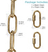 Helunsi 6 6' Lighting Chain, Feet Imitation Copper Light Fixture Chain, Metal Chandelier Chain Extension