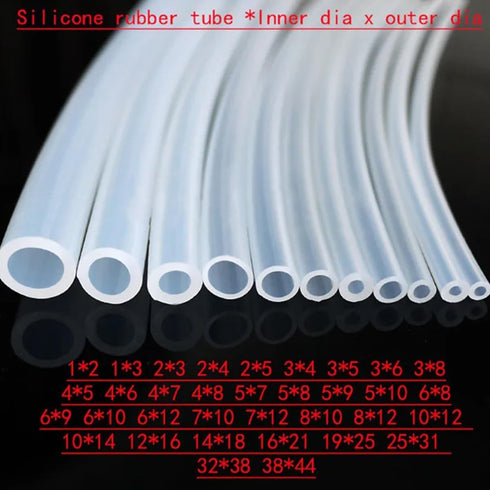 ECYC Ltd 32.8 8mm 10mm Feet Transparent Flexible Silicone Tubing, Soft Food Grade Silicone Tubes High Temperature Pure