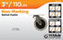 Titan 3" Thermoplastic Rubber (TPR) Swivel Caster, 110-lb. capacity, Gray