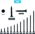 #6 x 2" Wood Screw, 100 PCS Black Phosphate Coated Stainless Flat Truss Head Fast Self Tapping Screws