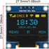 AITRIP 5PCS 0.96 Inch OLED Display Screen Module Compact Self-Luminous Mini Screens for Arduino Projects(Blue