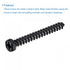 uxcell Hex Lag Screws 1/4" x 2" Carbon Steel Phillips Head, 25pcs Self-Tapping Bolts for Deck Building