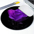 Round Mouse Pad with Amazing Purple Rose and Black Background, 7.9 x 7.9 x 0.12 Inch, Office Present
