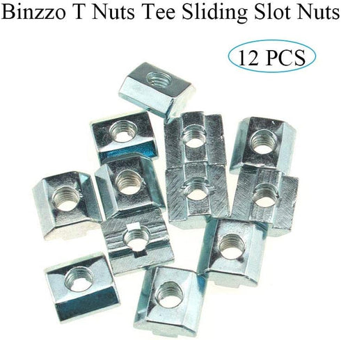 Odinest 40 M8 40x40 4040 8mm 3D 12pcs T Nuts Tee Sliding Slot Nuts Series Threaded Slide in Pre-Assembly for Aluminum