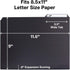 Dunwell Plastic Black 3-Tab Folders, 12 Pack Sturdy File Folders for 8.5x11 Documents