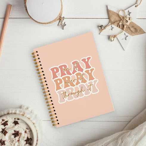 Prayer Journal Notebook for Women - Bible Notebooks for Note Taking, Bible Journaling Notebook, Christian Gifts Journal Notebook, Hardcover Spiral Notebook 5.5x8.3 by hold fizz
