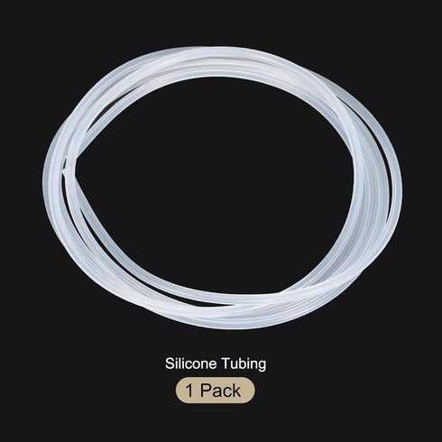 1m(3.3ft) Silicone Tubing, 0.5mm ID x 2mm OD Clear Industrial Plastic Tubing for Pump Siphoning Irrigation