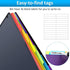 HABGP 12 Pocket Plastic Folders with Pockets - 6 Colors Multi Pocket Folder Binder with Dividers for Office Organizer