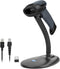 NETUM Bluetooth 1D Barcode Scanner with Stand, 2.4G Wireless & Bluetooth & Wired CCD Scanner for Supermarket, Store,