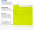 LUXPaper A7 Invitation Envelopes, Peel & Press, 5 1/4" x 7 1/4", Wasabi Green, 80lb Text, 50 Qty