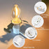 NETEHA 4 Pack 6Ft C7 Bulbs, E12 White Accessory Cord with LED Socket Lamp Cord with On/Off Switch for Christmas Village