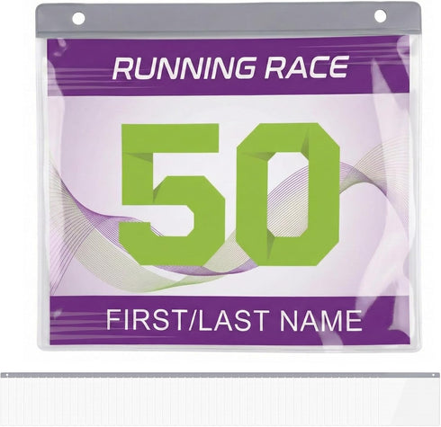 Paidiem 50 Pack Race Bib Display Vinyl Protector Sheets, Medals Hanger Display, Clear