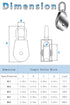 Cable Pulley, Can Swivel Rope Pulley 304 Stainless Steel Pulley Block Small Heavy Duty Pulley M15 M20 M25 M50 Pulley Wheel for Pulley System, Gym Equipment, Hanging, Lifting, etc