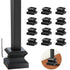 Stair Balusters Iron Baluster Shoes with Screw for 1/2" Square Balusters, Satin Black, 12 Pcs, Copper Wrought Iron